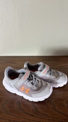 Under Armour Kids Gray Sneakers with Orange Logo Accent Toddler Size 9