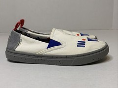 Toms x Star Wars Luca R2D2 Print White Low Slip On Youths Trainers 10014523 sz 3
