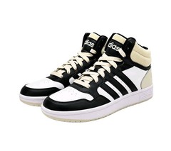 adidas Hoops 3.0 Mid Kids Youth IH7893 Black White Sneakers Size US 5Y EU 37 1/3