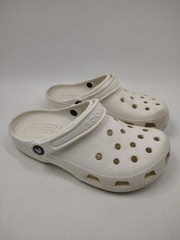 Crocs Classic Clogs Slip On Sandal White Sz J4 204536 Unisex Kids Juniors Comfy