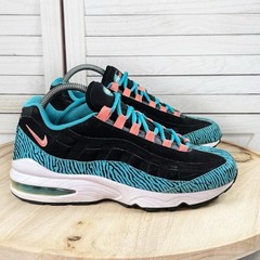 Nike Air Max 95 Premium Tape Sneakers Gamma Blue Zebra Black Youth 7 307565-039