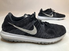 Nike Flex Fury Sneakers Black/White Running Cross Training (705459-002) Sz 3.5 Y