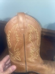 Old West Leather Narrow J Toe Boot Kid’s Size 2D Made in India Leather upper