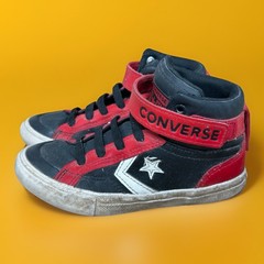 Converse Pro Blaze Strap Varsity Boys Kids 12, Red & Black Leather Hi-Tops Shoes