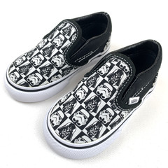 Vans Classic Slip On x Star Wars Dark Side Checkerboard Toddler Size 5 Sneakers