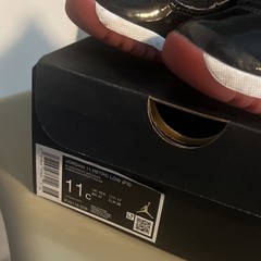Jordan 11 Retro Low PS Black Varsity Red Patent Mesh Kids Sneaker 11C