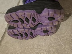 Kamik Penny2 Kids Snow Boots Purple/Black Faux Fur Trim Hook & Loop US 1 EU 32