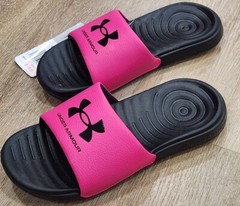 Under Armour Ansa Fixed Pink Black Slide Sandal Shoes Size 1.5 NWT