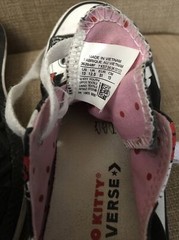 Hello Kitty x Converse Collab Kid’s Chuck Taylor Girls Size 13 Shoes Rare