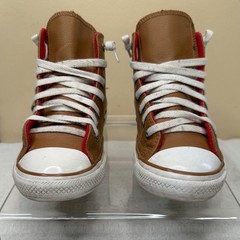 Converse Chuck Taylor All Star Juniors Size 2 High Top Brown Red Sneaker Shoes