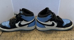 Nike Jordan 1 Retro High Sneakers Blue White Size 2y Kids UNC FD1412-400.!!