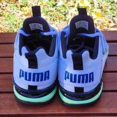 PUMA Axelion Refresh White/Black/Lime Running Shoe Size 4.5 C