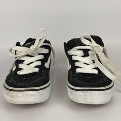 Vans Off the Wall Kids Caldrone Black Suede Low-top Skateboard Sneakers size 3Y