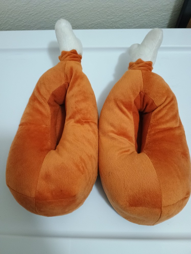 Turkey Leg Drumstick Slippers Thanksgiving Gag gift Sm adult Youth