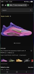 Nike A’One (GS) Low Top Mesh Basketball Sneakers Purple/Pink/Gold 6Y
