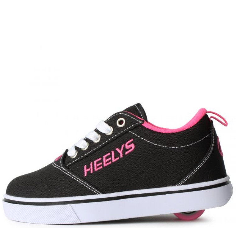 Heelys Pro 20 HE100760H Black White Pink Wheeled Skate Shoes Kids Youth Size 3