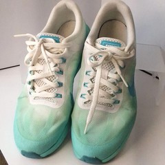 Nike Air Max Dynasty 2 GS White Teal Gradient Running Shoes 859577-100 Size 6Y