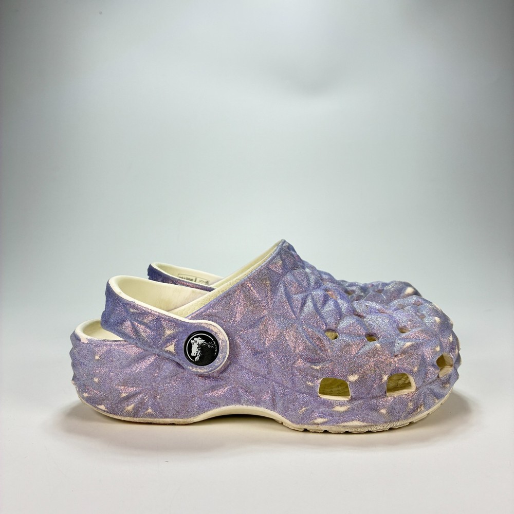 Crocs Classic Geometric Clog Lilac Comfortable Slip On Shoe 209693 Youth Size 12