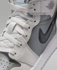 Nike Air Jordan 1 Mid SE GS Photon Dust Flat Pewter Black Blue Chill HV4400-014