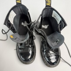 Dr. Martens Sinclair Bex Patent Leather Boots Black Youth US Size 2