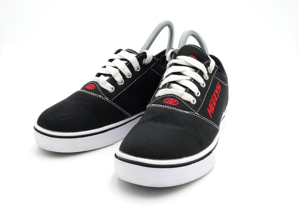 Heelys Pro 20 Black Red Canvas Lace Up Skate Sneaker Shoes HE100757 Youth 5