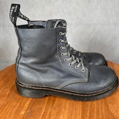 Dr. Martens 1460 Pascal J Boots Kids Size 4 Grey Good Pebbled Leather Zip