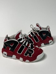 Nike Air Uptempo 96’ Mid Varsity Red Black White Youth 1.5Y Shoes Chicago Bulls