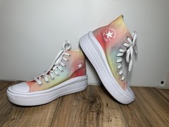 Converse Chuck Taylor All Star Platform Rainbow Ombre Mermaid Sneakers Girls 5.5