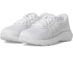 ASICS Contend 9 GS White Glacier Grey Unisex Kids Athletic Sneakers Mesh US 5