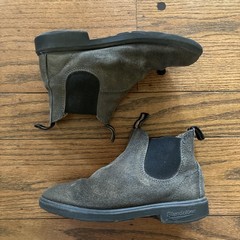 Blundstone Youth Chelsea Boots Size AU 2 Kids 3-3.5 Rustic Brown Leather Slip On