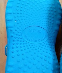 Kids Size 7-8 (MEDIUM) Blue Green Rubber Clogs Beach Pool Shoes Summer FREE SHIP