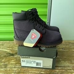 Timberland 6in Premium Boot Purple Boots Classic 13.5 Youth Primaloft New In Box