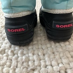 Sorel Commander Snow Boot Kids Size 7 Pink Blue Waterproof Fleece Lined Outdoor