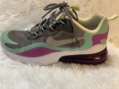 Nike Air Max 270 React GS Grey Trainer Sneakers BQ0103-007 Size 5Y Big Kid Shoes