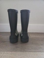 Hunter Kids Fitst Classic Skeleton Rain Boots Blacl Silver Kids Size 13