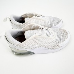 Nike Air Max 270 White Mesh Sneakers Kids Youth Size 2Y AO2372-103 Athletic