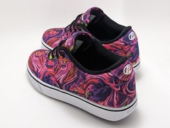 Heelys Launch Pink Purple Swirl Roller Skate Shoes Size 7