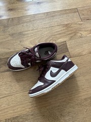Nike Dunks Youth Size 4Y Burgundy and White. Distress W , Can Fit Women’s 5.5/6.