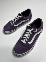 Vans Off The Wall Violet Purple Suede Canvas Shoes Youth Kids Sz 2.5 girls boys