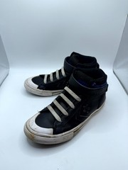 Converse Pro Blaze Strap 666049C Unisex Kids 1 Sneaker Black Blue Leather Shoes