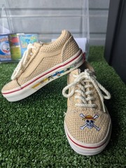 Vans x One Piece Collection OLD SKOOL Straw Hat Crew kids Size 11.5y Burlap Rope