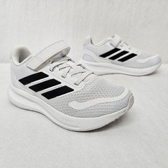 Adidas Runfalcon 5 Running Shoes Hook and Loop IE8579 White Black Kids Size 11K