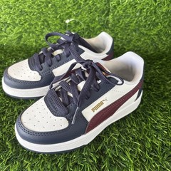 PUMA FOREVER BETTER KIDS WHITE-JASPER NAVY GOLD SIZE 10.5 C