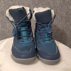 Merrell Waterproof Snow Boots Youth 13M Crush 3.0 Blue Lace Up Faux Fur MK166125