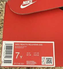 Nike Reactx Rejuven8 (GS) 7y