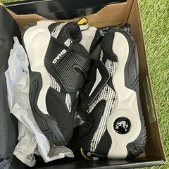 SHAQ RAQ LOW Black White Hook & Loop Unisex Kids Athletic Shoes US 8