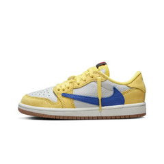Travis Scott x Air Jordan 1 Low Retro Canary (PS)DZ5909-700 Size 11C-3Y