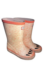 Adorable Hunter Kids First Size 11, Polar Bear Design, Pink Boots, Farm, Girl