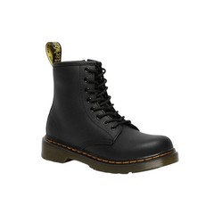Dr. Martens Junior Vegan Kids Sz 13 Black Lace Up Side Zip Combat Boots 1460