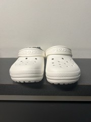 Crocs Classic Lined Clog Kids Size J1 White Comfort Travel Summer Winter